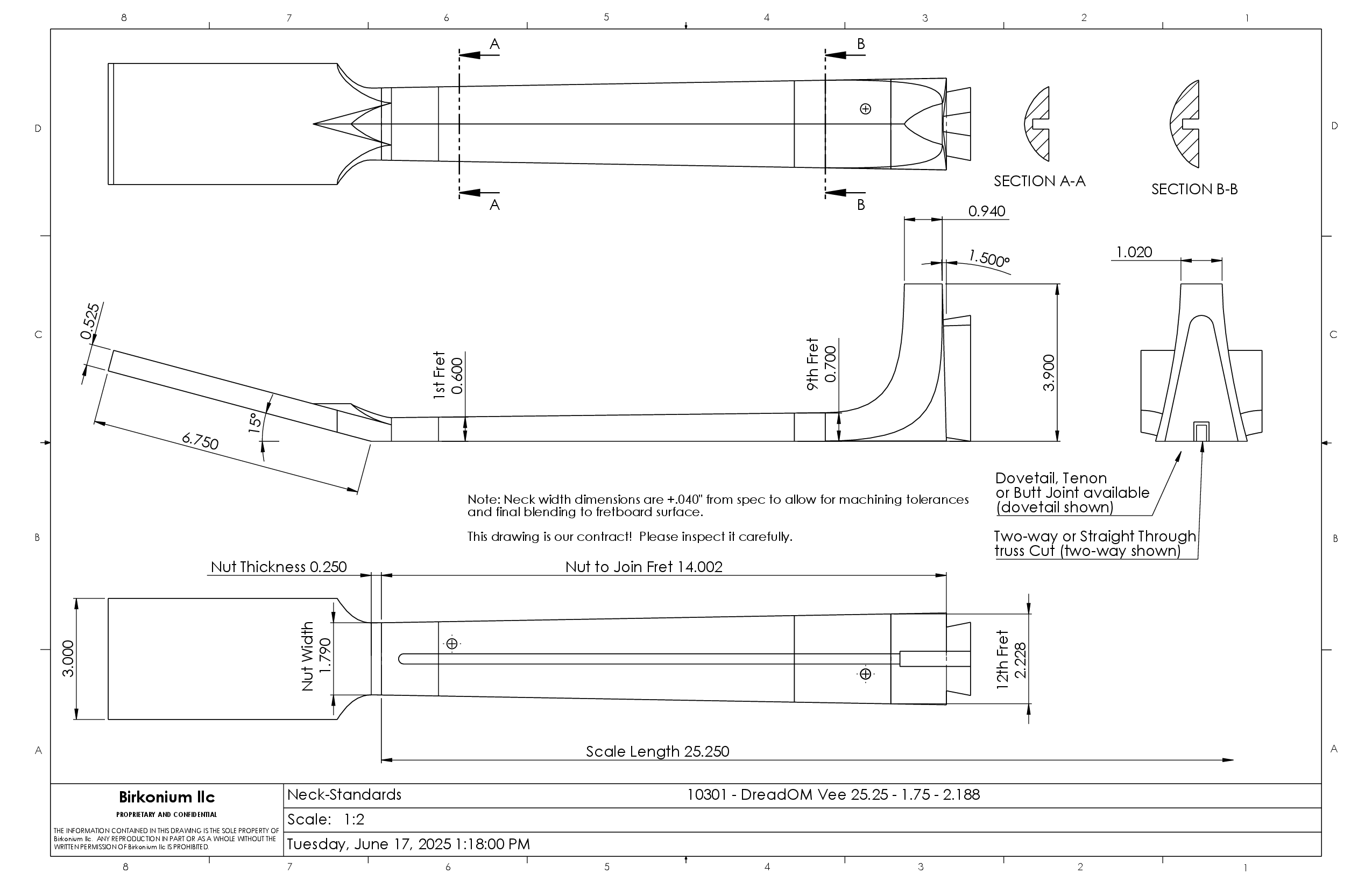 10301 25.25 vee Neck - Temporary