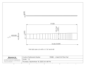 90380 JM 24.9 Bar Fret Fretboard